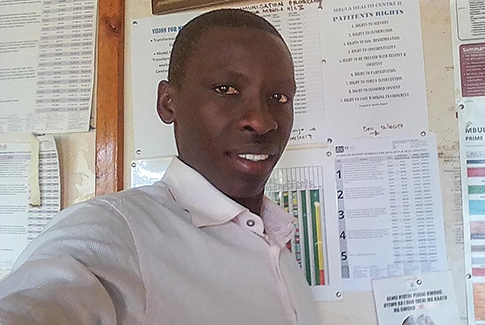 At the frontline: Samuel Oketcho